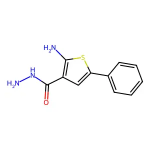 2-Amino-5-phenylthiophene-3-carbohydrazide structure