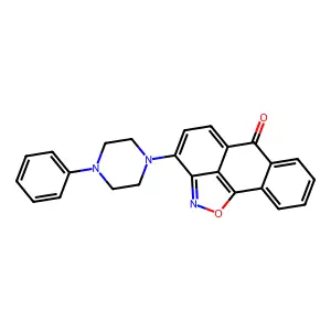 3-(4-phenylpiperazin-1-yl)-6H-anthra[1,9-cd]isoxazol-6-one structure