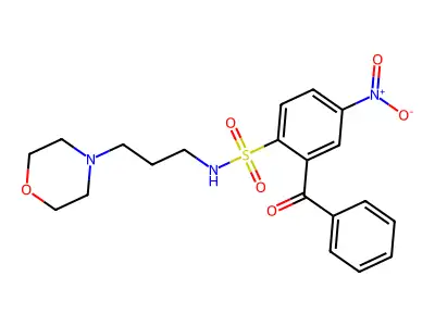 Benzenesulfonamide, 2-benzoyl-N-(3-(4-morpholinyl)propyl)-4-nitro- structure