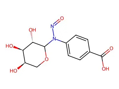 N-Nitroso-N-p-carboxyphenyl-D-arabinosylamine structure