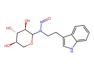 N-Nitroso-N-3-ethylindole-D-xylosylamine structure