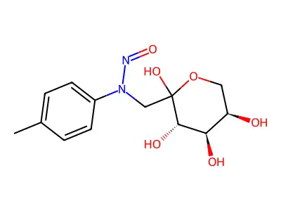 N-Nitroso-N-p-methylphenyl-1-deoxy-D-fructosylamine structure