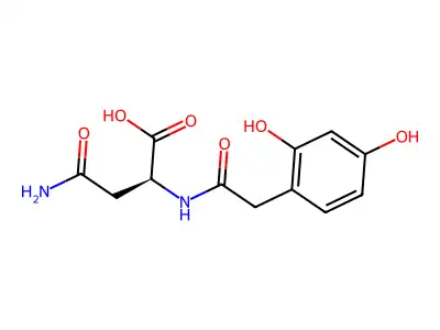 2,4-Dihydroxyphenylacetyl-L-asparagine structure
