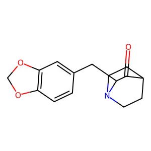 1-Azabicyclo(2.2.2)octan-3-one, 2-(1,3-benzodioxol-5-ylmethyl)- structure