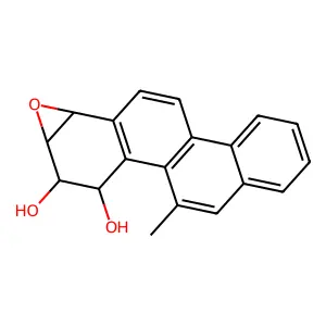 6-Methylchrysene-1S,2R-diol-3R,4S-epoxide structure
