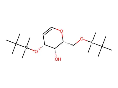 3,6-Di-O-(tert-butyldimethylsilyl)-D-galactal structure