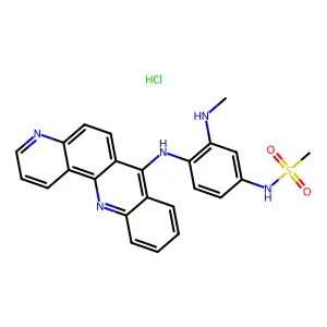 Methanesulfonamide, N-(4-(benzo(b)(1,7)phenanthrolin-7-ylamino)-3-(methylamino)phenyl)-, dihydrochloride structure