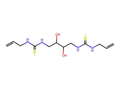 Thiourea, N,N''-(2,3-dihydroxy-1,4-butanediyl)bis(N'-2-propenyl- structure