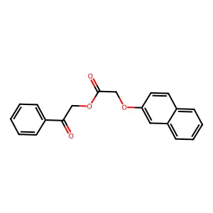 2-Oxo-2-phenylethyl 2-(2-naphthyloxy)acetate structure