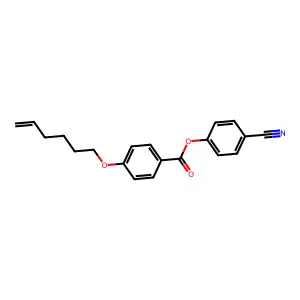 Benzoic acid, 4-(5-hexenyloxy)-, 4-cyanophenyl ester structure