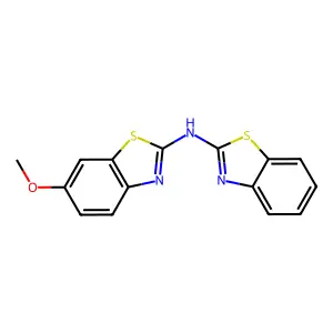 N-(1,3-benzothiazol-2-yl)-6-methoxy-1,3-benzothiazol-2-amine structure