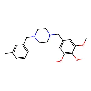 1-[(3-Methylphenyl)methyl]-4-[(3,4,5-trimethoxyphenyl)methyl]piperazine structure