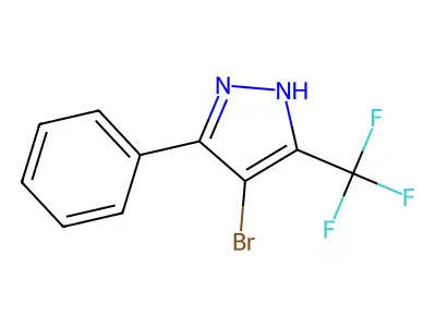 4-Bromo-3-phenyl-5-(trifluoromethyl)-1H-pyrazole structure