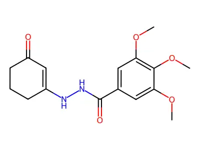 N-((3-Oxocyclohex-1-enyl)amino)(3,4,5-trimethoxyphenyl)formamide structure
