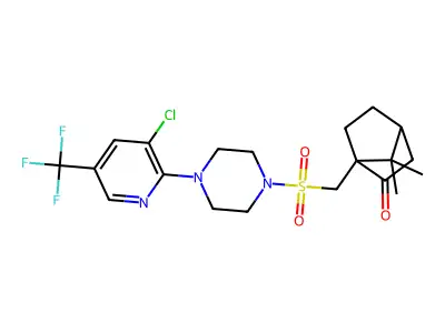 1-(((4-(3-CHLORO-5-(TRIFLUOROMETHYL)(2-PYRIDYL))PIPERAZINYL)SULFONYL)METHYL)-7,7-DIMETHYLBICYCLO[2.2.1]HEPTAN-2-ONE structure