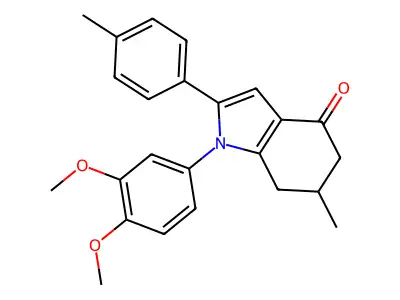 1-(3,4-Dimethoxyphenyl)-6-methyl-2-(4-methylphenyl)-5,6,7-trihydroindol-4-one structure
