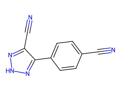 5-(4-cyanophenyl)-2H-triazole-4-carbonitrile structure
