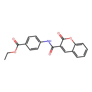 ethyl 4-(2-oxo-2H-chromene-3-carboxamido)benzoate structure