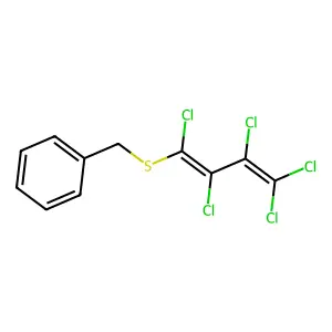 苄基五氯丁-1,3-二烯基硫醚 structure