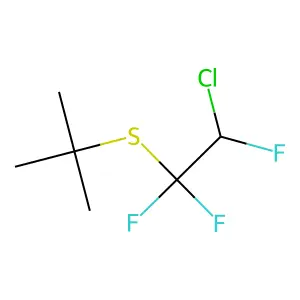 2-((2-Chloro-1,1,2-trifluoroethyl)thio)-2-methylpropane structure
