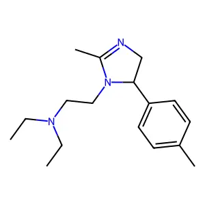 2-Imidazoline, 1-(2-(diethylamino)ethyl)-2-methyl-5-p-tolyl- structure