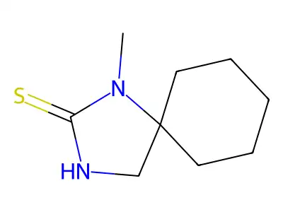 1,3-Diazaspiro(4.5)decane-2-thione, 1-methyl- structure