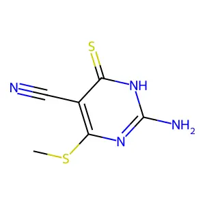 2-Amino-4-(methylsulfanyl)-6-thioxo-1,6-dihydropyrimidine-5-carbonitrile structure