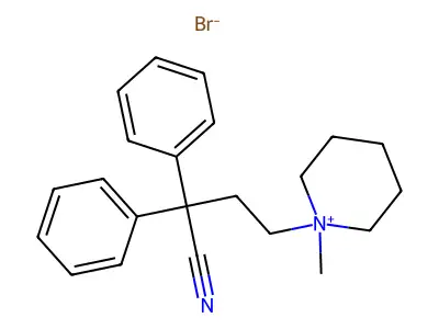 1-(3-Cyano-3,3-diphenylpropyl)-1-methyl-piperidinium Bromide structure