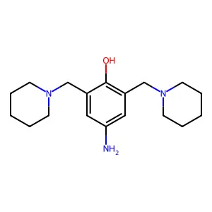 Phenol, 4-amino-2,6-bis(1-piperidinylmethyl)- structure