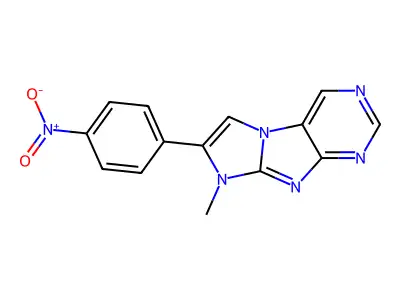 8H-Imidazo(2,1-f)purine, 8-methyl-7-(4-nitrophenyl)- structure