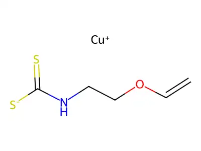 Copper, ((2-(ethenyloxy)ethyl)carbamodithioato-S,S')- structure