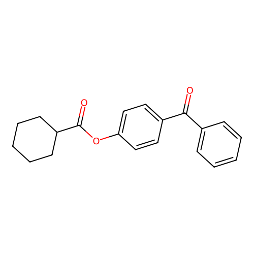 4-Benzoylphenyl cyclohexanecarboxylate structure
