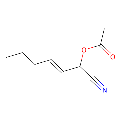 [(E)-1-cyanohex-2-enyl] acetate structure