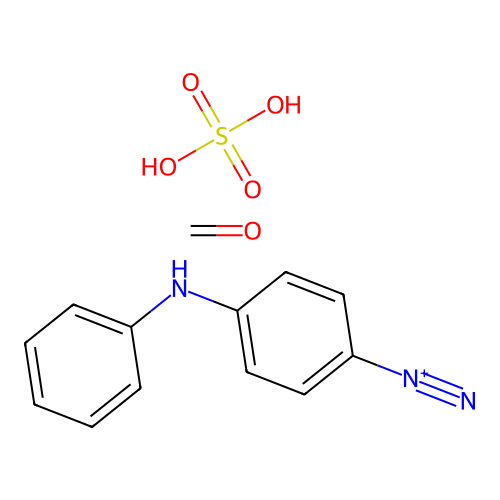 Benzenediazonium, 4-(phenylamino)-, sulfate (2:1), polymer with formaldehyde structure