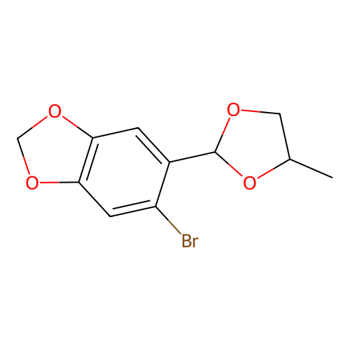 5-Bromo-6-(4-methyl-1,3-dioxolan-2-yl)-1,3-benzodioxole structure