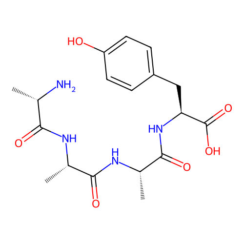 H-Ala-Ala-Ala-Tyr-OH structure