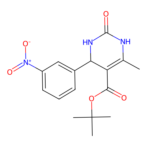 tert-butyl 6-methyl-4-(3-nitrophenyl)-2-oxo-1,2,3,4-tetrahydropyrimidine-5-carboxylate structure