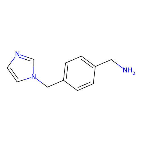 1-[4-(1H-imidazol-1-ylmethyl)phenyl]methanamine structure