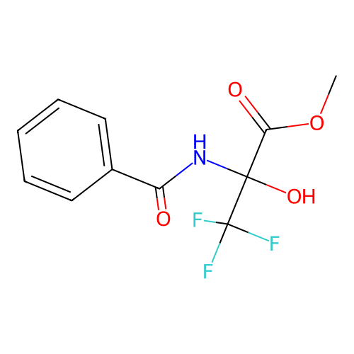 Methyl 2-benzamido-3,3,3-trifluoro-2-hydroxypropanoate structure