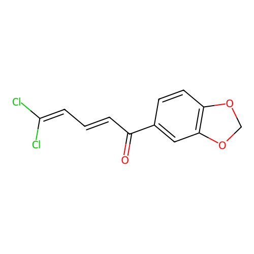 1-(1,3-Benzodioxol-5-yl)-5,5-dichloropenta-2,4-dien-1-one structure