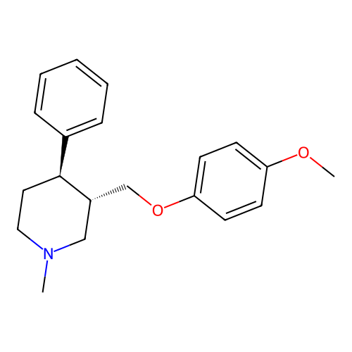 (3S,4R)-3-[(4-methoxyphenoxy)methyl]-1-methyl-4-phenylpiperidine structure