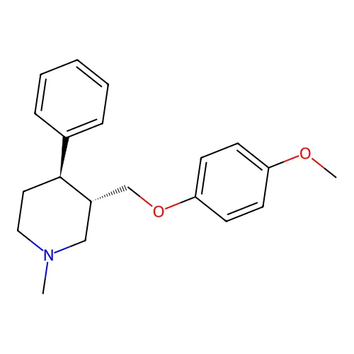 (3S,4R)-3-[(4-甲氧基苯氧基)甲基]-1-甲基-4-苯基哌啶 structure