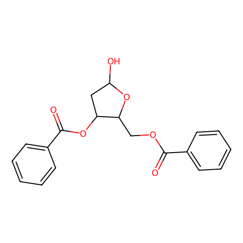 3-Deoxy-L-ribose-2,5-dibenzoate structure