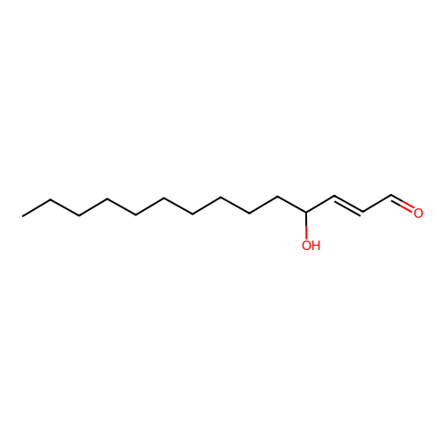 4-Hydroxy-2-tetradecenal structure