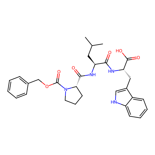 Cbz-Pro-Leu-Trp-OH structure