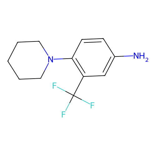 4-Piperidin-1-yl-3-trifluoromethyl-phenylamine structure