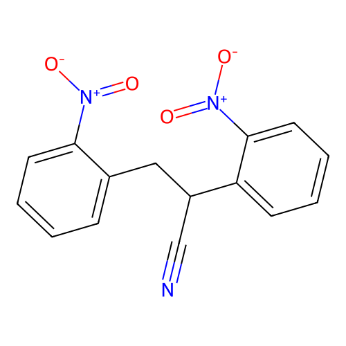 2,3-Bis(2-nitrophenyl)propanenitrile structure