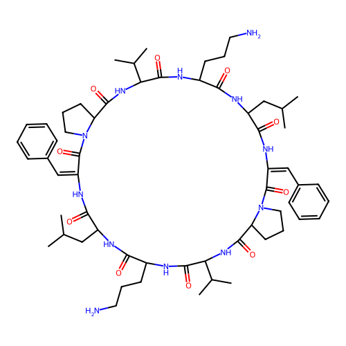 (4,4'-Dehydrophenylalanine)gramicidin S structure