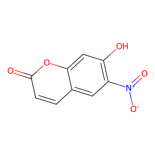 6-Nitro-7-hydroxycoumarin structure