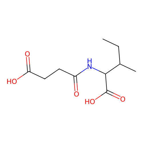 2-(3-Carboxypropanoylamino)-3-methylpentanoic acid structure